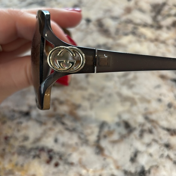 Gucci sunglasses gold/green purchased in Rome, Italy Gucci store! - Picture 3 of 5
